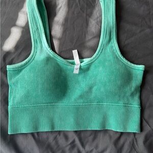 Zenana Outfitters Teal Ribbed Brami Top